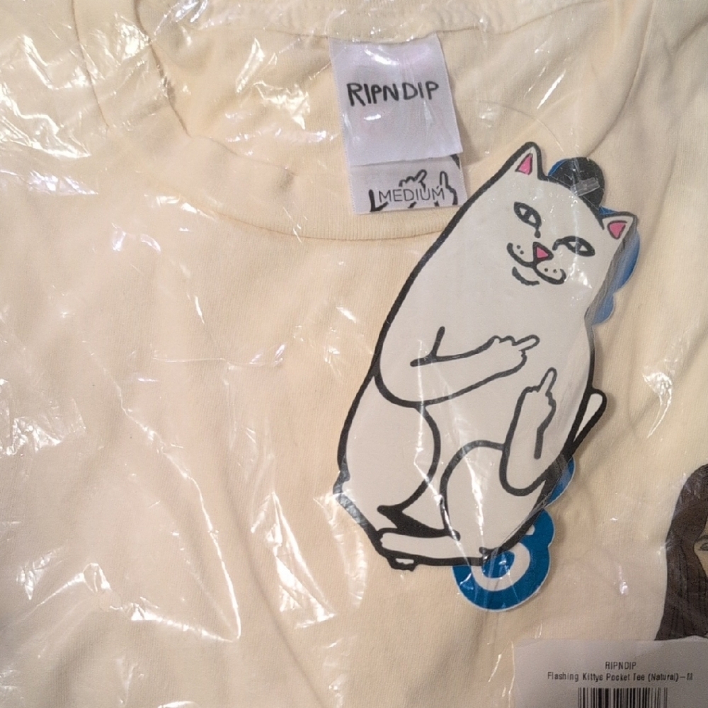 RIPNDIP Cream Cat Tee
